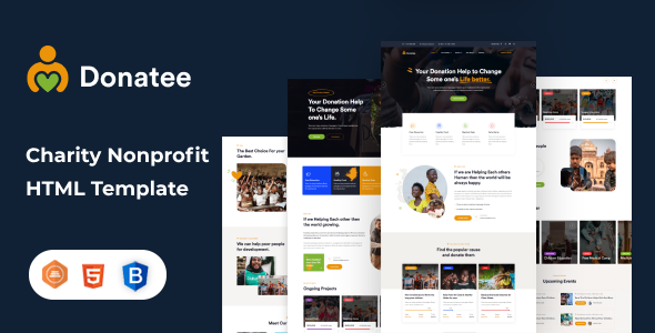 Donatee – Nonprofit Charity HTML Template