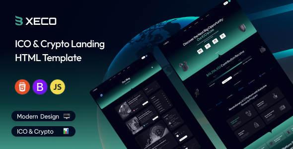 Xeco - ICO & Crypto Landing Page Template
