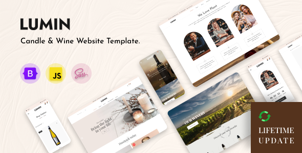 Lumin - Candle & Wine Website Template