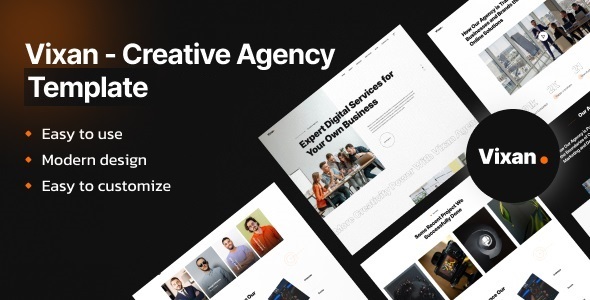 Vixan - Tailwind CSS Creative Agency HTML Template