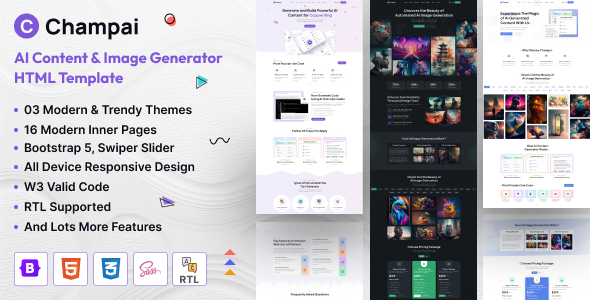 Champai - AI Content & Image Generator HTML Template