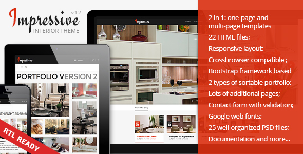 Impressive - Interior Responsive HTML5 Template