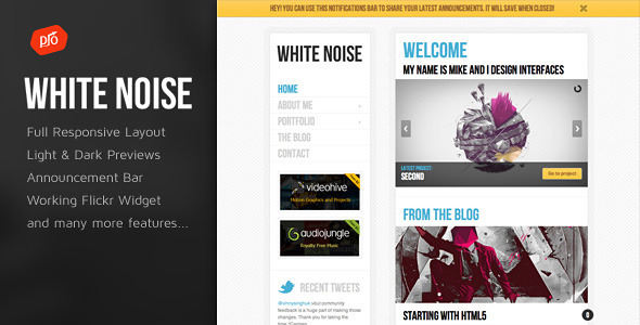 White Noise - HTML Template