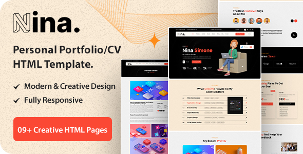 Nina - Personal Portfolio/CV HTML Template