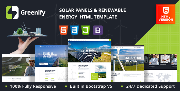 Greenify - Solar & Renewable Energy HTML Template