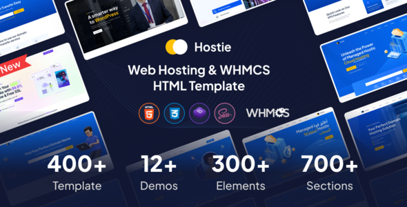 Hostie - Web Hosting & WHMCS HTML Template