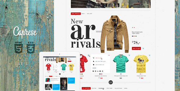 Caprese - Modern E-Commerce Template