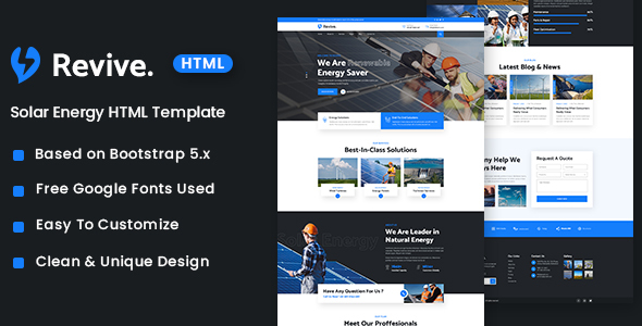 Revive - Solar Energy HTML Template