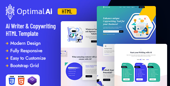 Optimal | AI Writer & Copywriting HTML Template