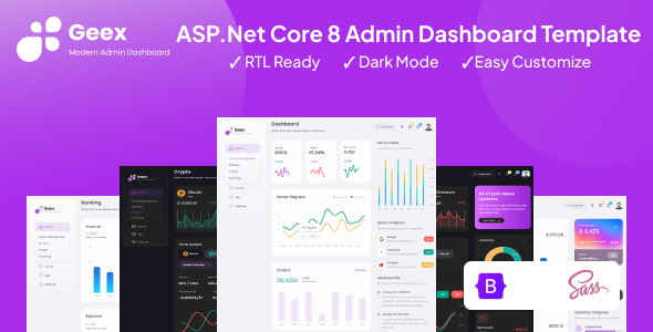 Geex - ASP .Net Core 8 Responsive Admin & Dashboard Template