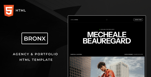Bronx - Personal Portfolio HTML Template