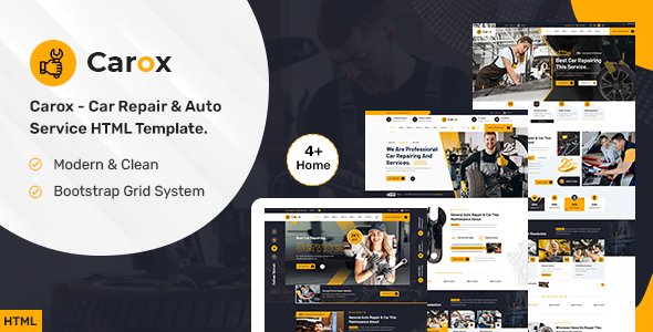 Carox - Car Repair & Auto Service HTML5 Template.