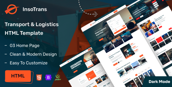 Insotrans - Transport & Logistics HTML Template