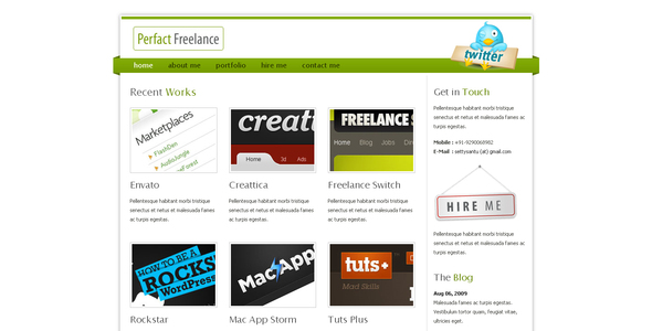 Perfact Freelacer Clean Elegant Html Template