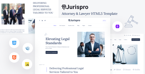 Jurispro – Law Firm & Lawyer HTML Template for Attorneys and Legal Services
