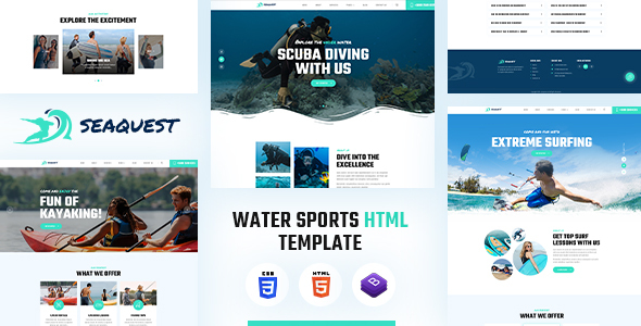 Seaquest | Water Sports HTML Template