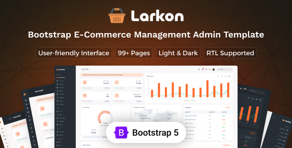 Larkon - Ecommerce Management Admin & Dashboard Template