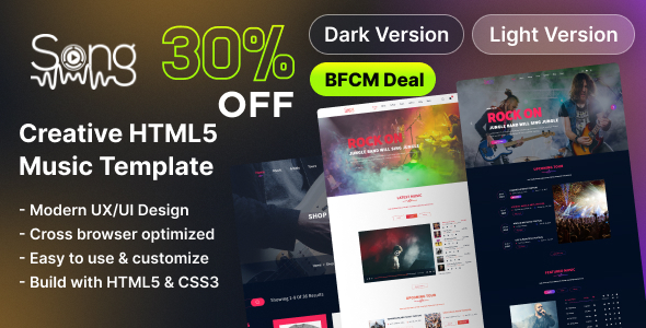 Song - Creative HTML5 Music Template