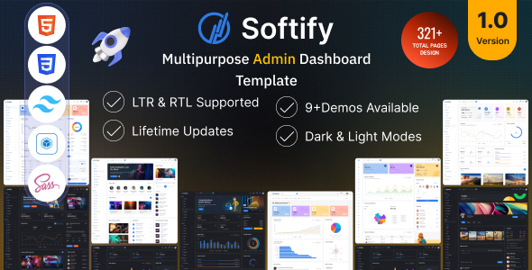Softify - Multipurpose Admin Dashboard Template