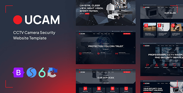 CCTV Security Camera Website Template - Ucam