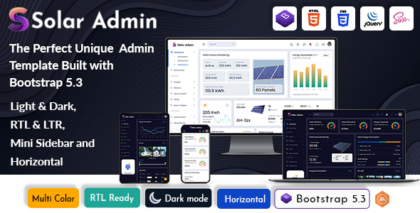 Solar - Bootstrap Admin Dashboard HTML Template