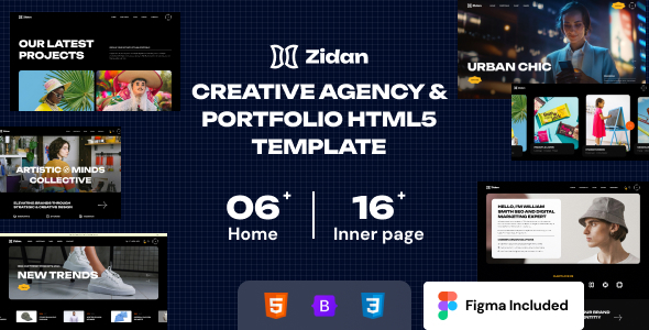 Zidan - Creative Agency & Portfolio HTML5 Template
