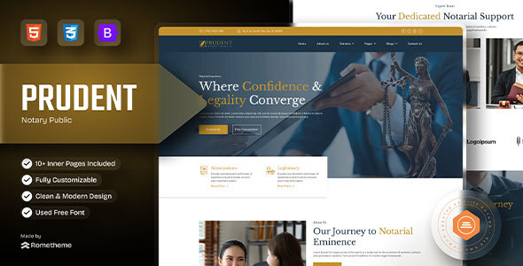 Prudent - Notary Public & Legal Services HTML Template