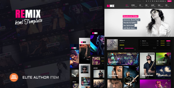 Remix - HTML5 Music Template