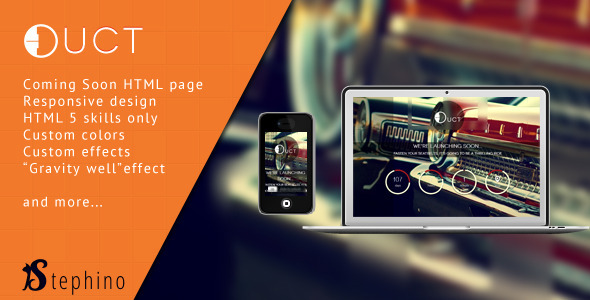 Duct - Fresh Responsive Coming Soon HTML
