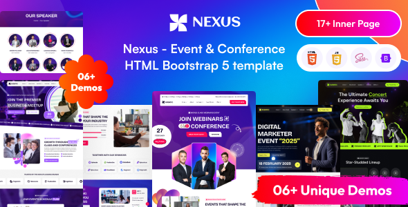 Nexus Event - Conference Concert Expo Event Landing Template