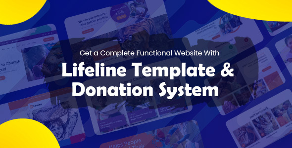 Lifeline - Nonprofit Website Templates with Donation System