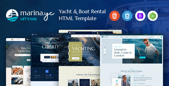 Marina - Yacht Club and Rental Boat HTML Template