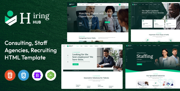 Hiring Hub - Staffing Agencies HTML Template