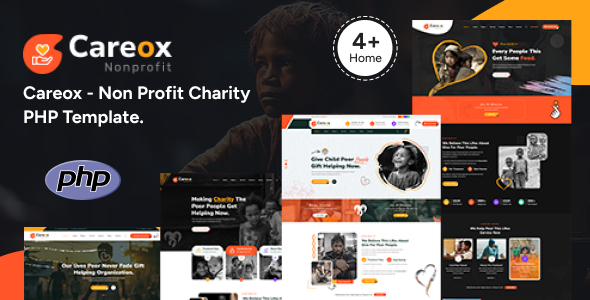 Careox - Non Profit Charity PHP Template