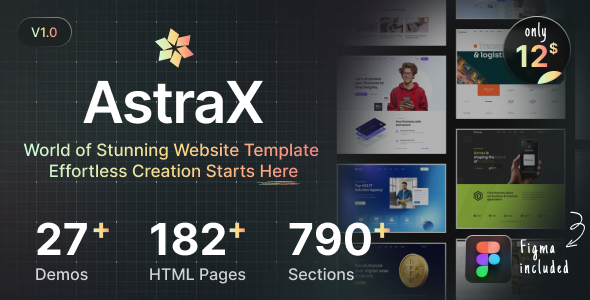 AstraX - a Huge library of HTML templates