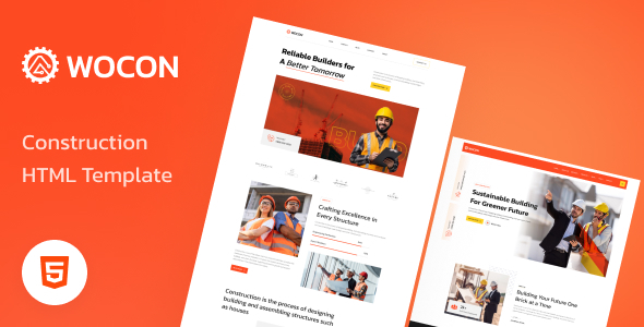 Wocon - Construction HTML Template