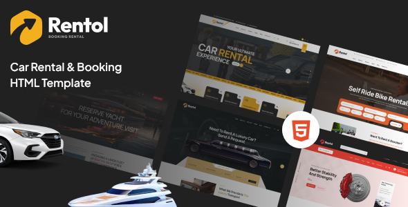 Rentol – Car Rental & Booking HTML Template