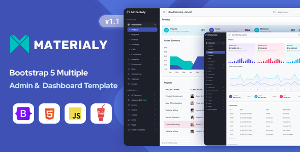 Materialy - Bootstrap 5 Material Design Admin Dashboard Template