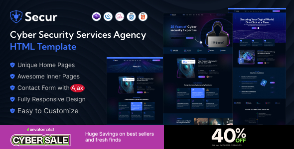 Secur – Cyber Security Services Agency HTML Template
