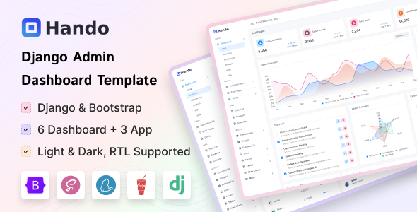 Hando - Django Admin & Dashboard Template