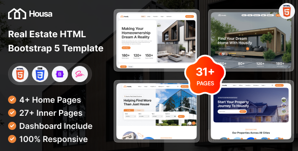Housa - Creative Real Estate HTML Bootstrap 5 Template