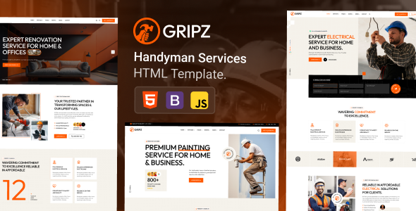 Gripz - Handyman Services HTML5 Template