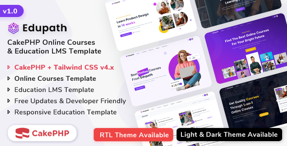 Edupath - CakePHP Online Courses & Education LMS Template