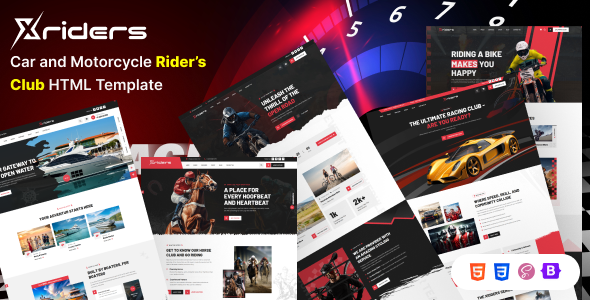 Xriders - Car and Motorcycle Rider’s Club HTML Template
