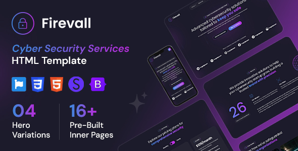 Firevall - Cyber Security Services HTML Template