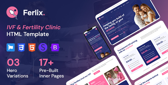 Ferlix - IVF & Fertility Clinic HTML Template