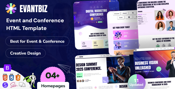 Evantbiz - Conference & Events HTML Template