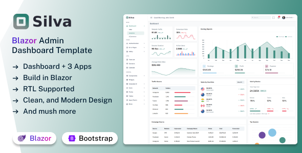 Silva - Blazor Admin & Dashboard Template