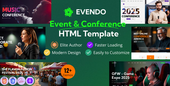 Evendo - Event & Conference HTML Template