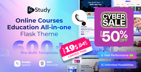 HiStudy - Online Courses & Education Flask Template